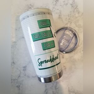 Spreadsheet Themed Tumbler with Lid